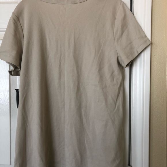 Kim Rogers Square Neck Cream Color Short Sleeve Pullover Top XL NWT - Picture 5 of 10